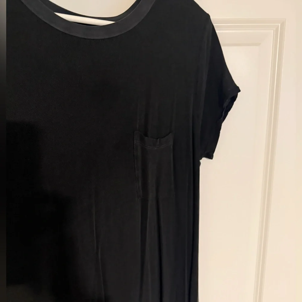 Splendid Black Zinnia Short-Sleeve Maxi Dress - Picture 3 of 9